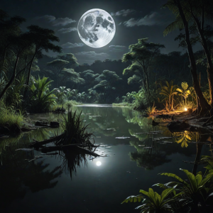 Toxic lake in haunted African jungle under full moon - H1.png