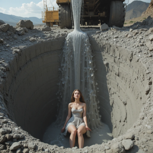 Beautiful woman sits in deep well being filled with concrete -  PL1.png