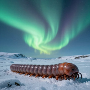 Giant iceworm in the Arctic under aurora borealis - Z.jpg
