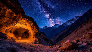 Sky caves in the Himalayas under starry night sky - S1.jpg