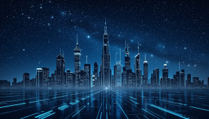 Futuristic city under starry night - Z.jpg