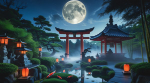 Haunted Japanese garden under full round moon - L3.jpg