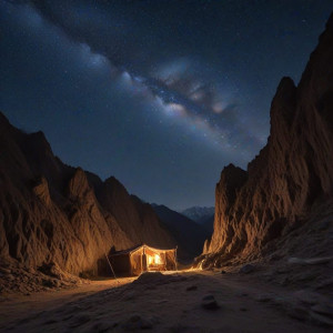 Sky caves in the Himalayas under starry night sky - JXI.jpg