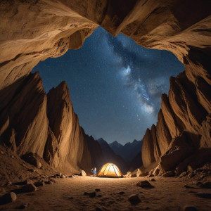 Sky caves in the Himalayas under starry night sky - MХL.jpg
