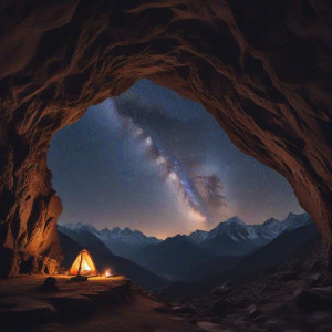 Sky caves in the Himalayas under starry night sky - J9.jpg