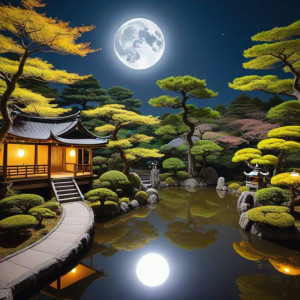 Haunted Japanese garden under full round moon - CXL.jpg