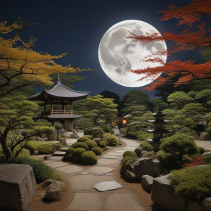 Haunted Japanese garden under full round moon - J9.jpg