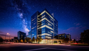 Beautiful futuristic office building under starry night sky - S1.jpg