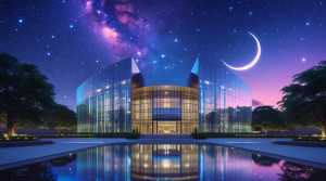 Beautiful futuristic office building under starry night sky - L3.jpg