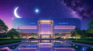 Beautiful futuristic office building under starry night sky - L4.jpg