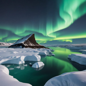 Mystical island of Thule in Northern Sea under aurora borealis - FX.jpg