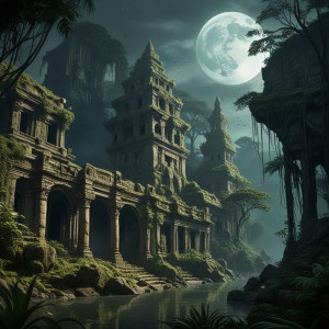 City of gold in Central American jungle under full round moon - R5.jpg