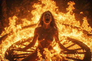 Beautiful woman on burning wheel - P4.jpg