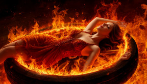 Beautiful woman on burning wheel - S2.jpg