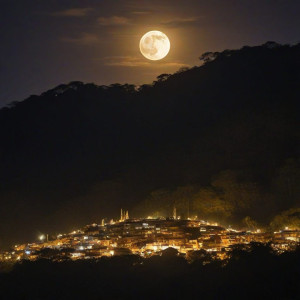 City of gold in Central American jungle under full round moon - J9.jpg