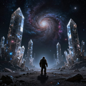 A lone Bigfoot figure contemplates the vastness of the cosmos.jpg