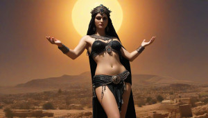 Goddess Lilith in ancient Palestine under Black Sun - J91.jpg