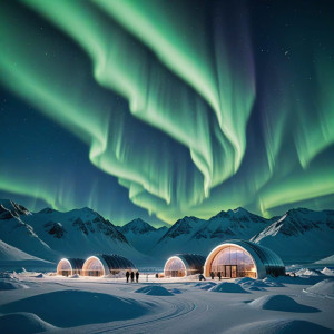 Futuristic research station in the Arctic under aurora borealis - DXL.jpg