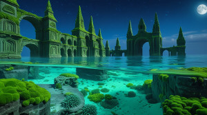 An ancient stone city, half-submerged in ocean - L3.jpg