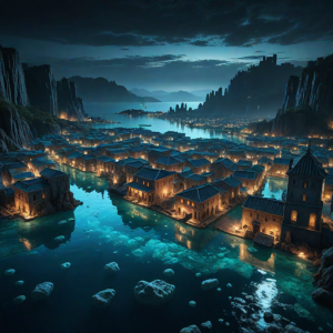 An ancient stone city, submerged in ocean - Н1.png