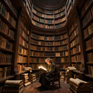 A towering, ornate library, filled with ancient tomes and forgotten scrolls.jpg