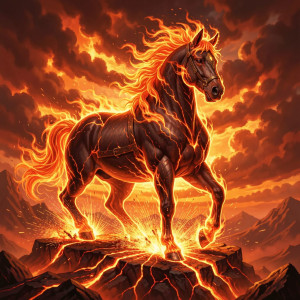A magnificent warhorse, its powerful form wreathed in vibrant, licking flames.jpg