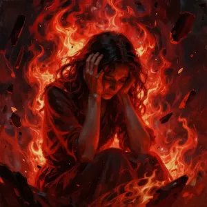 Sits engulfed in flame.webp