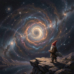 A lone gnome wanderer standing at the edge of a cosmic void.jpg