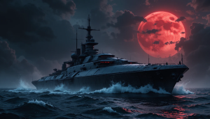 Demonic stealth warship in Devil's Sea under blood moon - PL1.png