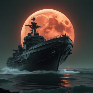 Demonic stealth warship in Devil's Sea under blood moon - J9.jpg