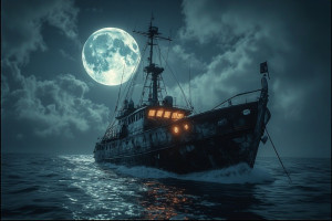 Demonic stealth gunboat in the Caribbean under full moon - P1.jpg