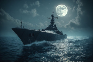 Demonic stealth warship in the Caribbean under full moon - P2.jpg