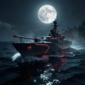 Demonic stealth gunboat in the Caribbean under full moon - F24.jpg