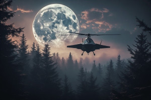 Demonic stealth helicopter over the forest under full moon - P1.jpg