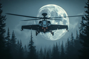 Demonic stealth helicopter over the forest under full moon - P3.jpg