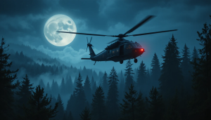 Demonic stealth helicopter over the forest under full moon - PL1.png