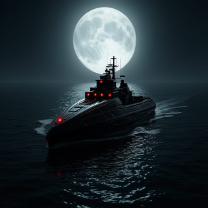 Demonic stealth gunboat in the Caribbean under full moon - F24B.jpg