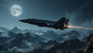 Demonic stealth cruise missile over the mountains under full moon - PL1.png
