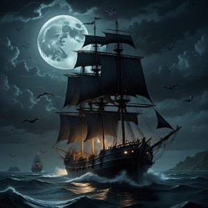 Demonic stealth gunboat in the Caribbean under full moon - DXL.jpg