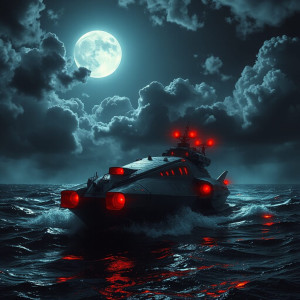 Demonic stealth gunboat in the Caribbean under full moon - JFL.jpg