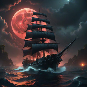 Demonic stealth gunboat in the Caribbean under full moon - CXL.jpg