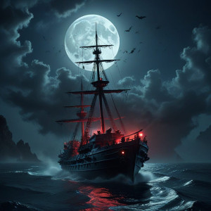 Demonic stealth gunboat in the Caribbean under full moon - AXL.jpg