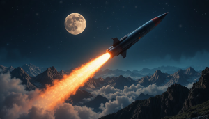 Demonic hypersonic missile over the mountains under full moon - PL1.png
