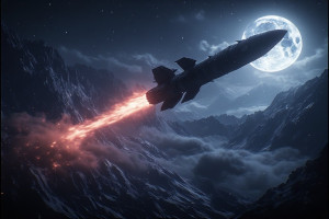 Demonic hypersonic missile over the mountains under full moon - P1.jpg