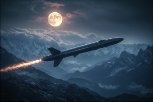 Demonic hypersonic missile over the mountains under full moon - P3.jpg