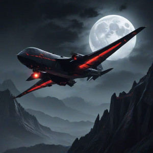 Demonic stealth aircraft over the mountains under full moon - J9.jpg