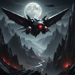 Demonic stealth aircraft over the mountains under full moon - CXL.jpg