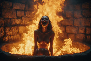 Beautiful naked woman inside deep burning well - P5.jpg