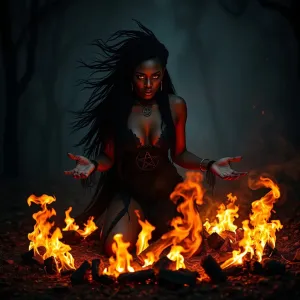 Чёрная ведьма в пламени.webp