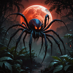 Giant alien spider in African jungle under blood moon - ВXL.jpg